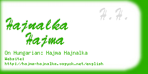 hajnalka hajma business card